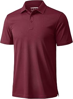 MAGCOMSEN Men's Quick Dry Golf Polo Shirts Short Sleeve - Moisture Wicking Breathable Athletic Performance Polos