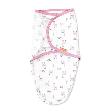 SwaddleMe Original Swaddle - Size Small/Medium, 0-3 Months, 1-Pack Lil Llamas Easy to Use Newborn Swaddle Wrap Keeps Baby Cozy and Secure and Helps Prevent Startle Reflex