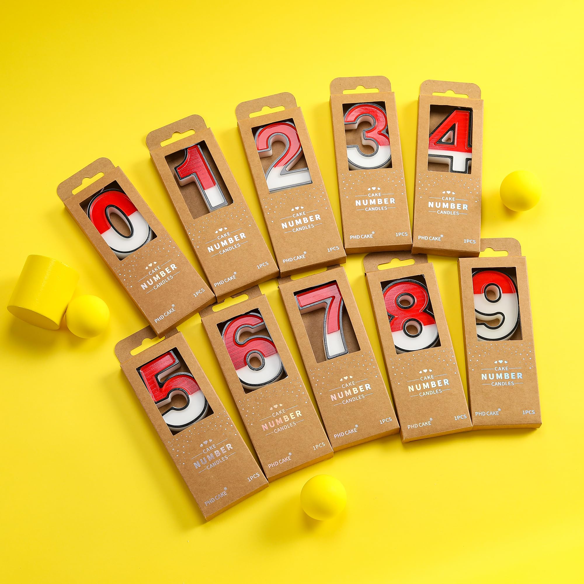 PHD CAKE Bougies D'anniversaire En Forme De Chiffre 8 Roses élégantes