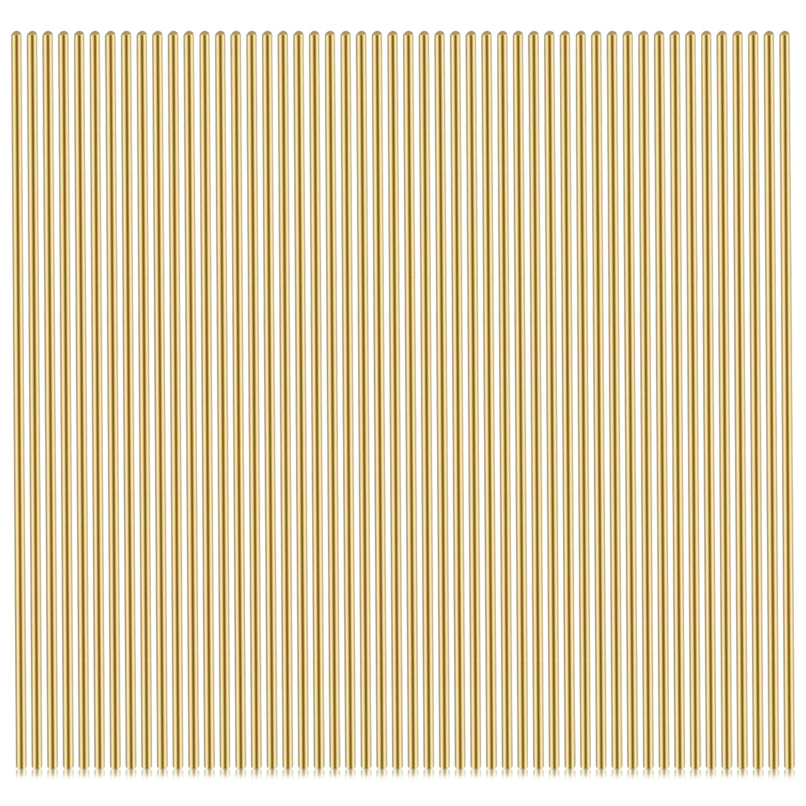 Lot de 50 tiges en laiton de 1 mm en métal massif pour modélisme radiocommandé, avion, hélicoptère, loisirs créatifs (100 mm de longueur)