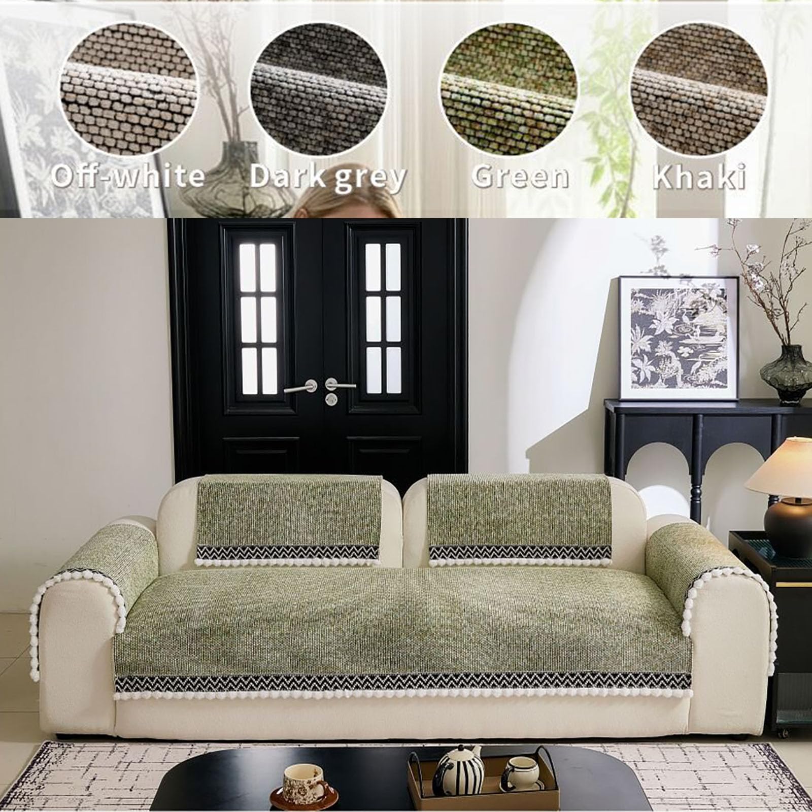 Plaid Canape Grande Taille, Jeté De Canapé XXL d'angle, Antidérapant Grand Plaid pour Canapé XXL,Plaid Canape Plaid pour Canapé Lavable