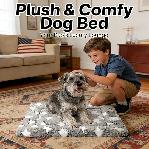 Miniatura 3 de Tapete de Cama para Perro - Tapetes de Cama para Jaula de Perro Reversibles, Almohadilla de Perrera Suave y Transpirable, Cama de Jaula Duradera