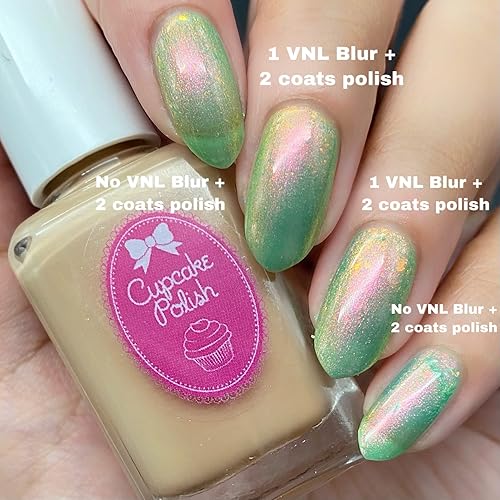 Miniatura 2 de VNL Blur #2 (medium) - Visible Nail Line Neutral Base Coat Nail Polish by Cupcake Polish
