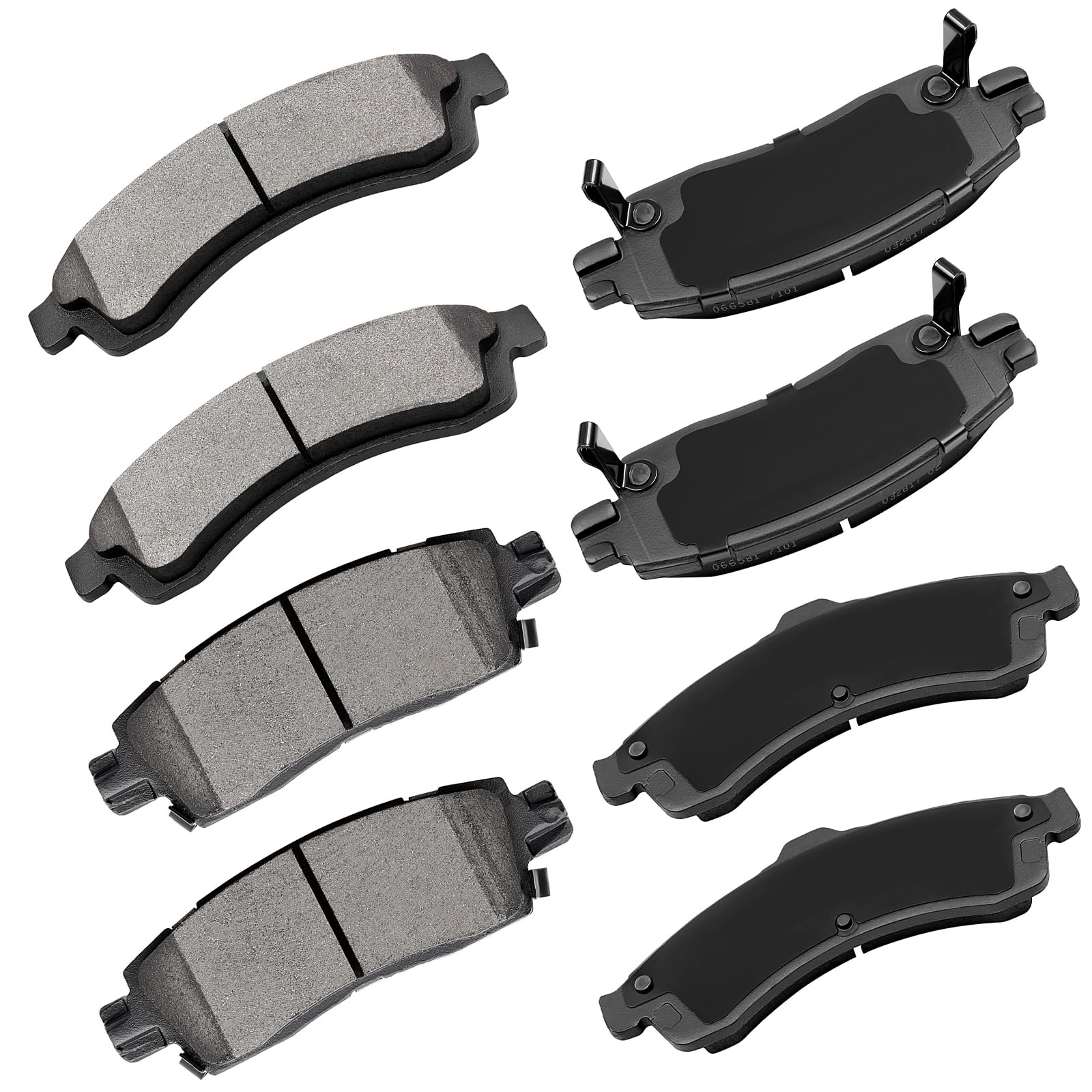 CCIyu D882/D883 Front & Rear Ceramic Brake Pads Kits for Buick Rainier (2004-2005), Chevrolet SSR (2003-2005), Chevrolet Trailblazer EXT, GMC Envoy & Envoy XL (2002-2005)