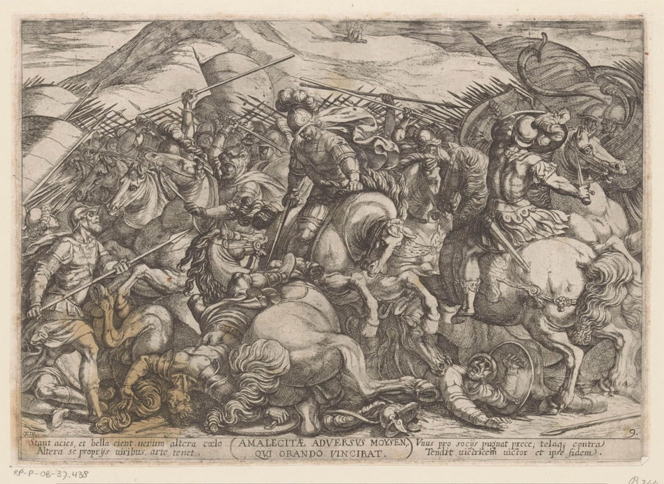 ARTXLXXBN Famous Painting Art Wall Decor Abstract Art Picture the Israelites Fight with the Amalekites by Antonio Tempesta Animal Pictures for Home Decor 60x90cm