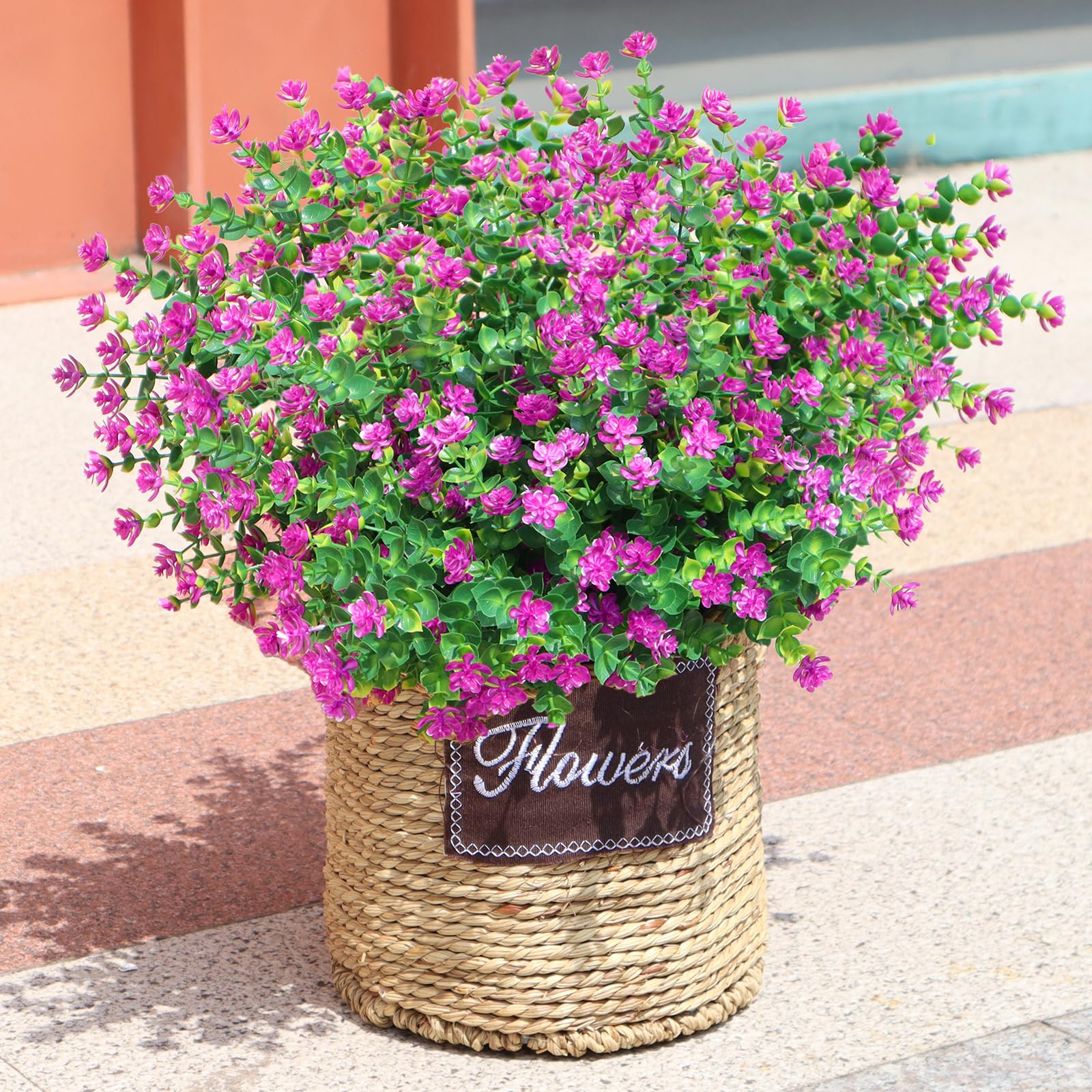 Fleurs artificielles d'extérieur anti-UV fuchsia qui ne fanent jamais au soleil