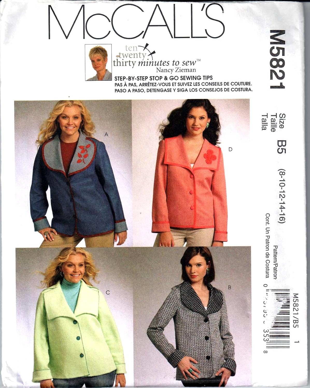 Stai Acquistando Butterick B6821RR Misses/Plus Sports Swear Multicolore 18w 20w 22w 24w 2107268255