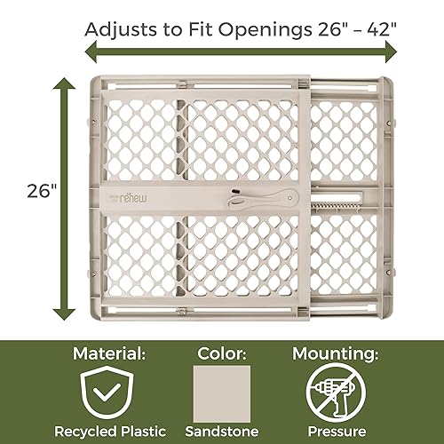Miniatura 5 de Toddleroo by North States - Renueva la puerta del bebé de plástico 100% reciclado para la puerta resistente para uso en interiores y exteriores