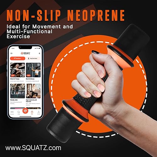 Miniatura 3 de Squatz Adjustable Dumbbell Set 70-140LB Adjustable Dumbbells For Home Gym, Anti-Slip Handle With Heavy‑Duty Plates, Exercise Fitness Dumbbells For