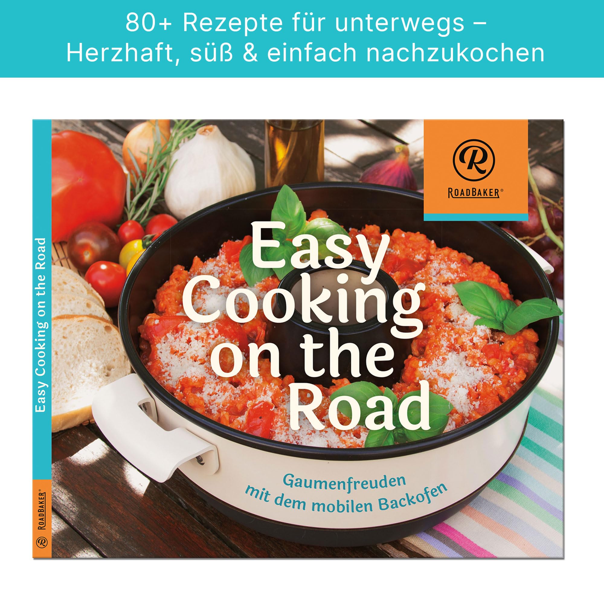 All Inclusive Set 7-teilig – Mobiler Campingbackofen mit Backgitter, Kochbuch & Küchenzubehör | Backofen für Gaskocher | Camping Zubehör für Wohnmobil & Vanlife