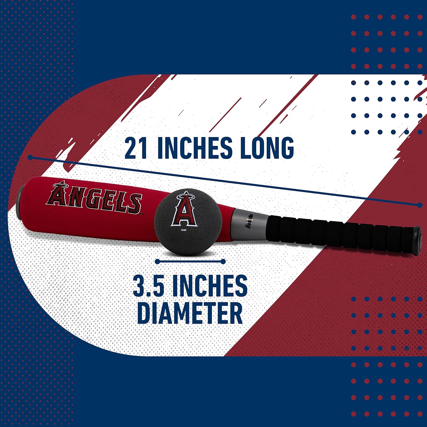 Franklin Sports Los Angeles Angels Foam Bat & Ball Set - Soft Jumbo Team Baseball Bat and Ball Team Logo - MLB Official Licensed Product : Sports & Outdoors