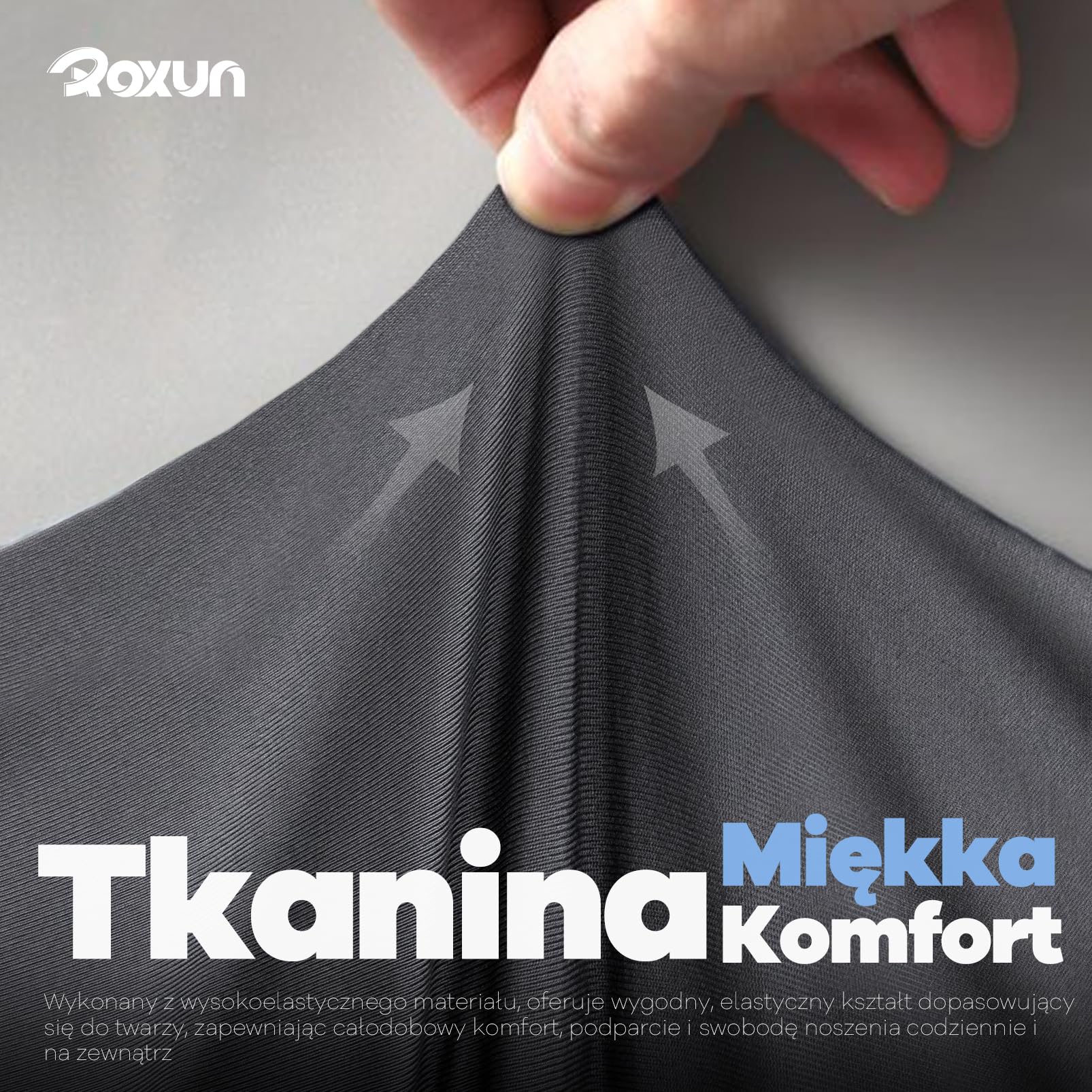 ROXUN 4-pak ocieplacz na szyję, chłodząca, oddychająca maska na twarz, ochrona przed promieniowaniem UV, szalik turystyczny bandana dla mężczyzn/kobiet