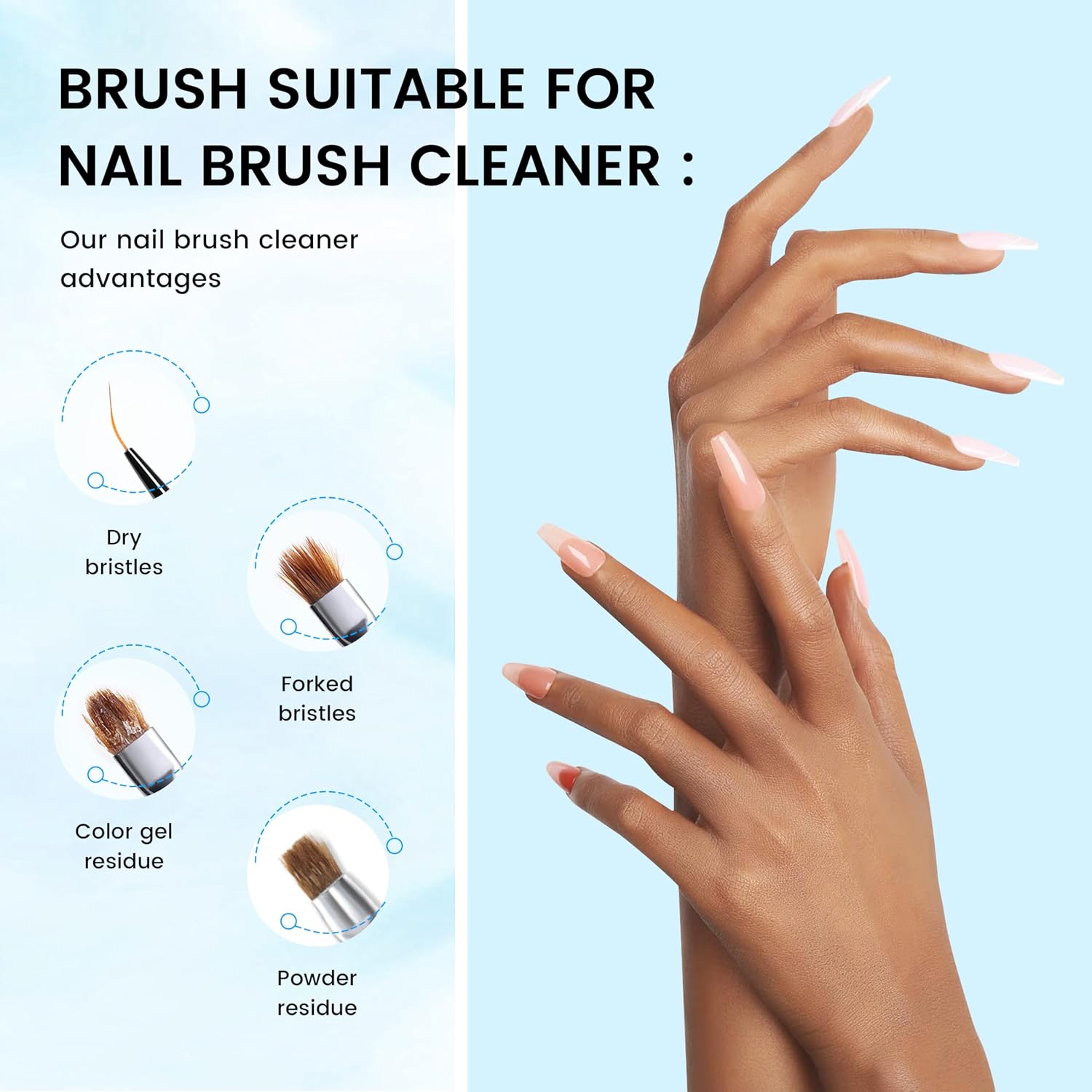 Nail Brush Cleaner 120ml Acrylic Brush Cleaner Efficient Nail Cleaner for Acrylic Nails Professional Brush Cleaner for acrylic Clean and Maintain Your Gel Nail Brushes with Cleaning Solution