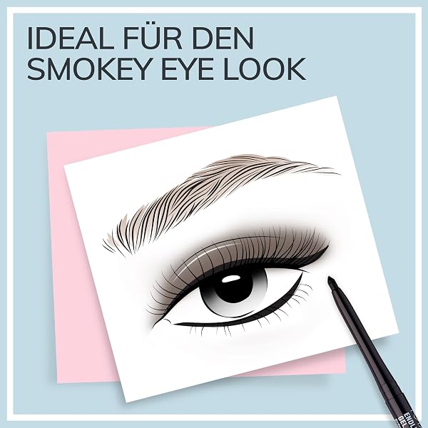 Manhattan Endless Stay Waterproof Gel Eyeliner – Schwarzer Gel Eyeliner mit herausdrehbarer Mine ohne Anspitzen – Farbe Blackest Black 006 – 2,6g , (1er Pack) - 3