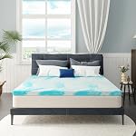 Full Mattress Topper 3 Inch Memory Foam Mattress Topper with Cooling Gel Infusion, Mattress Topper in a Box, CertiPUR-US Certified, 54”x75”, Blue