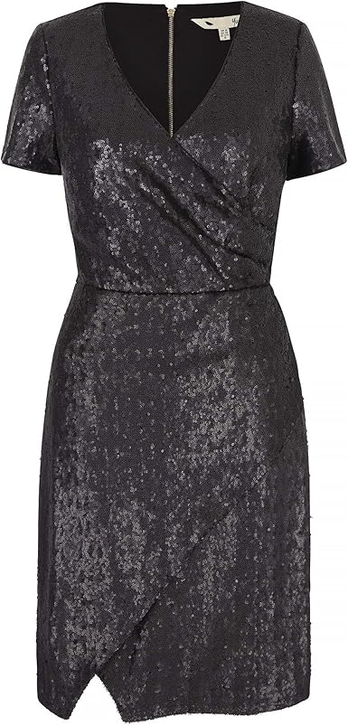 Yumi sequin wrap dress Clearance