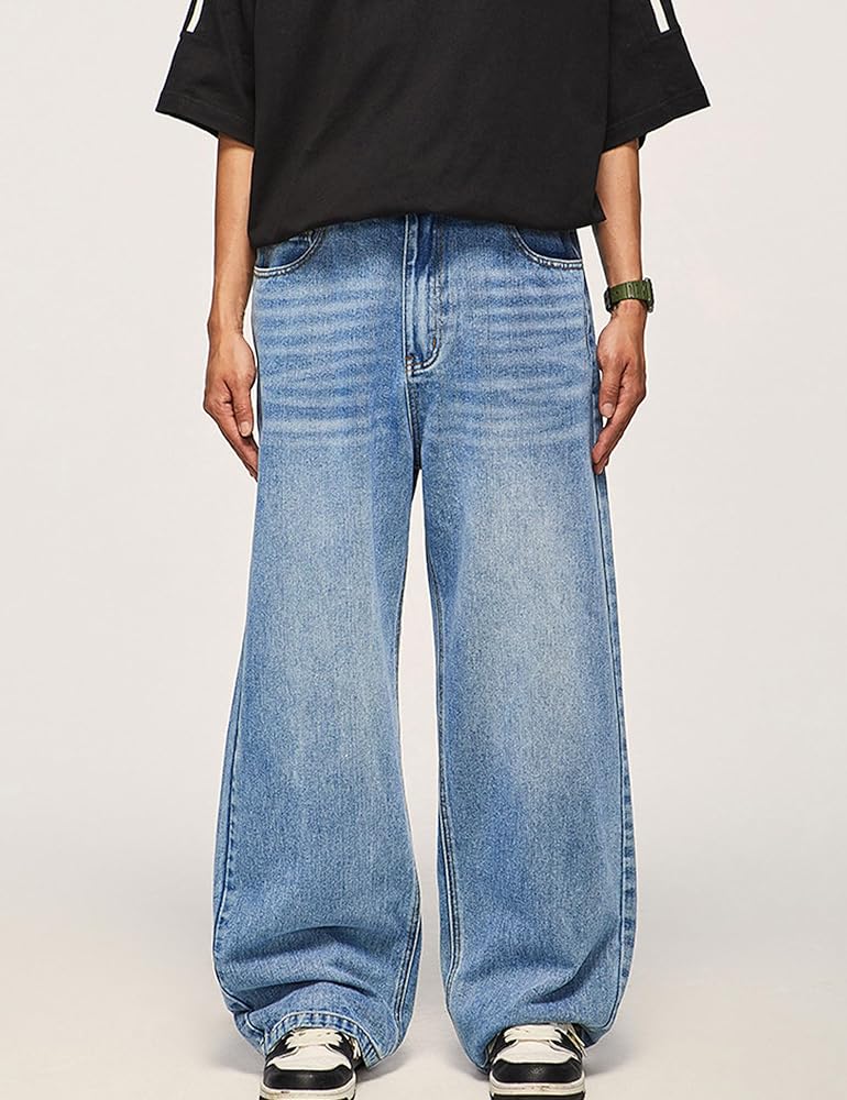 Amazon.com: Y2k Baggy Jeans for Men Hip Hop Vintage Demin