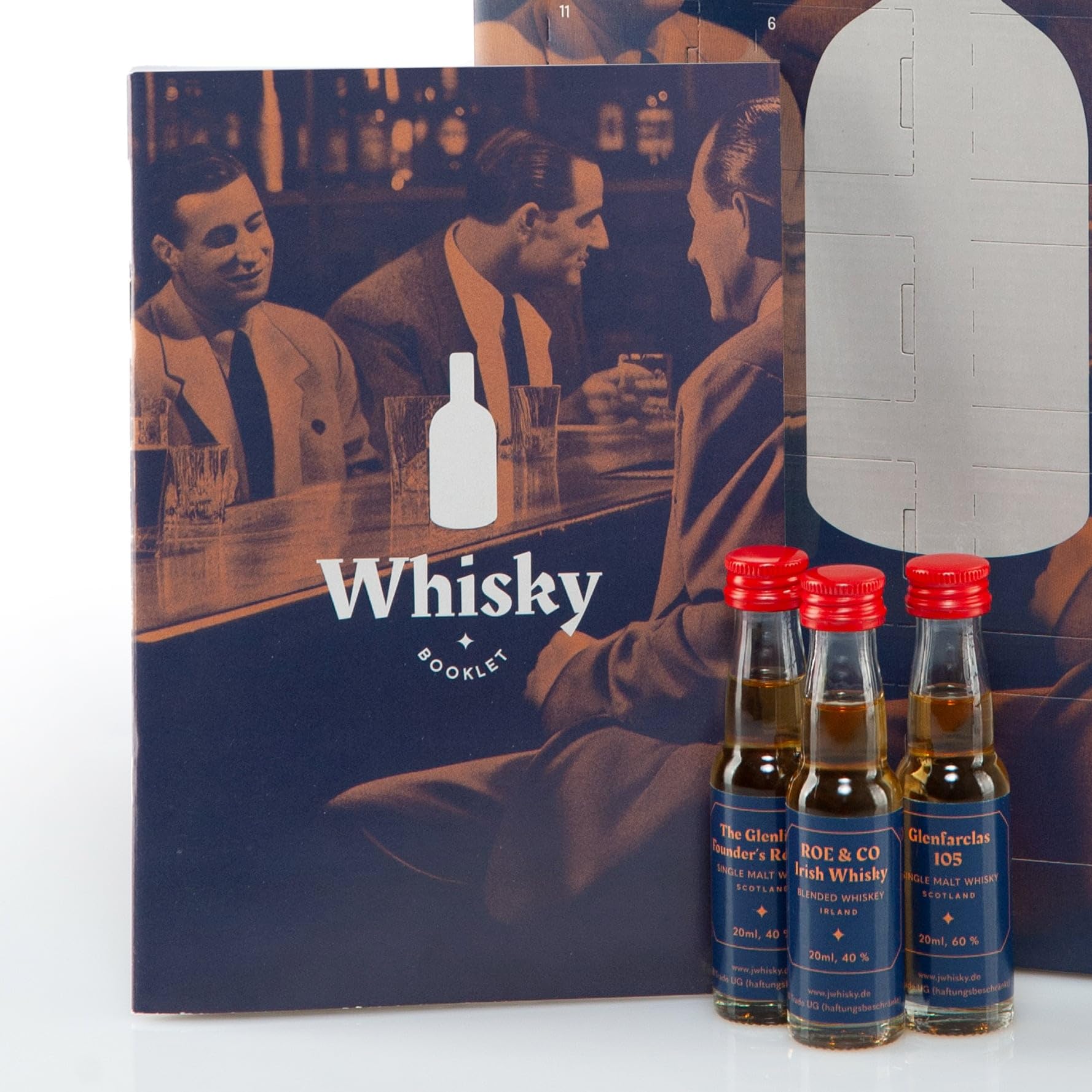 Whisky Adventskalender Probierset (24 x 20ml) * Tasting Set mit Whiskey aus 8 Ländern *