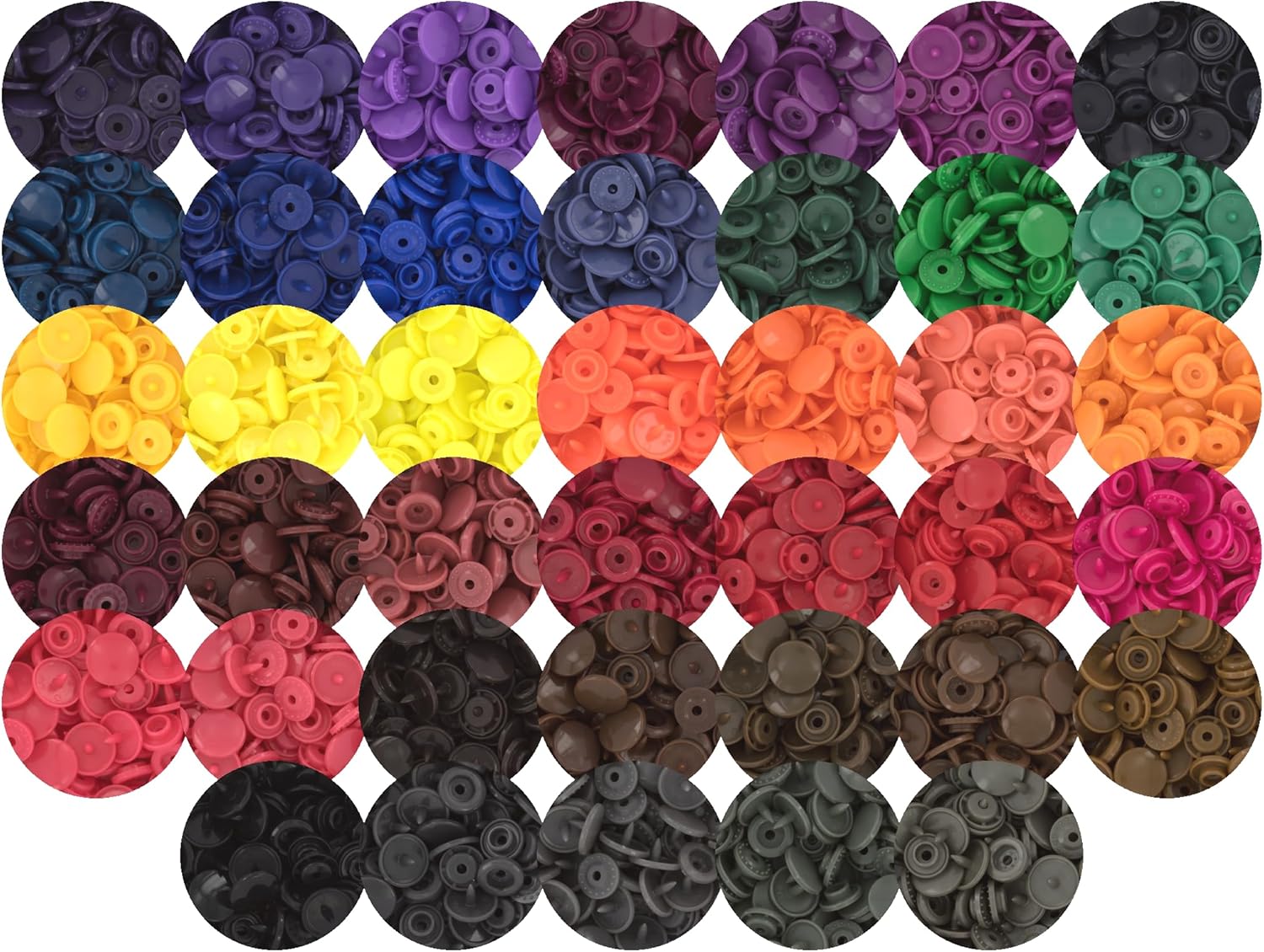 400 Sets (40 Colors) KAM Snaps Darks Combo Pack - I Like Big Buttons! - for Size 20/T5 No-Sew Buttons Fasteners, Plastic Snaps, Snap, Clothes, Cloth Diapers, Button, Mama Pads, Sewing