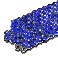 Vista 3 de Caltric Cadena de transmisión azul compatible con Kawasaki Mojave 250 Ksf250A 1987-2003