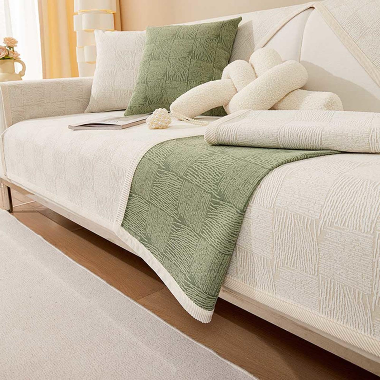 Copridivano antiscivolo, impermeabile, a prova di gatto, resistente allo sporco, Q-110 x 160 cm, perfetto per proprietari di casa e animali domestici