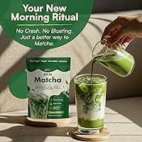 Vista 4 de Ceremonial Grade Matcha Powder Infused with Moringa, Green Tea Extract, L-Theanine, Inulin, Spirulina, Ceylon Cinnamon, and Lemon Balm – 100% First