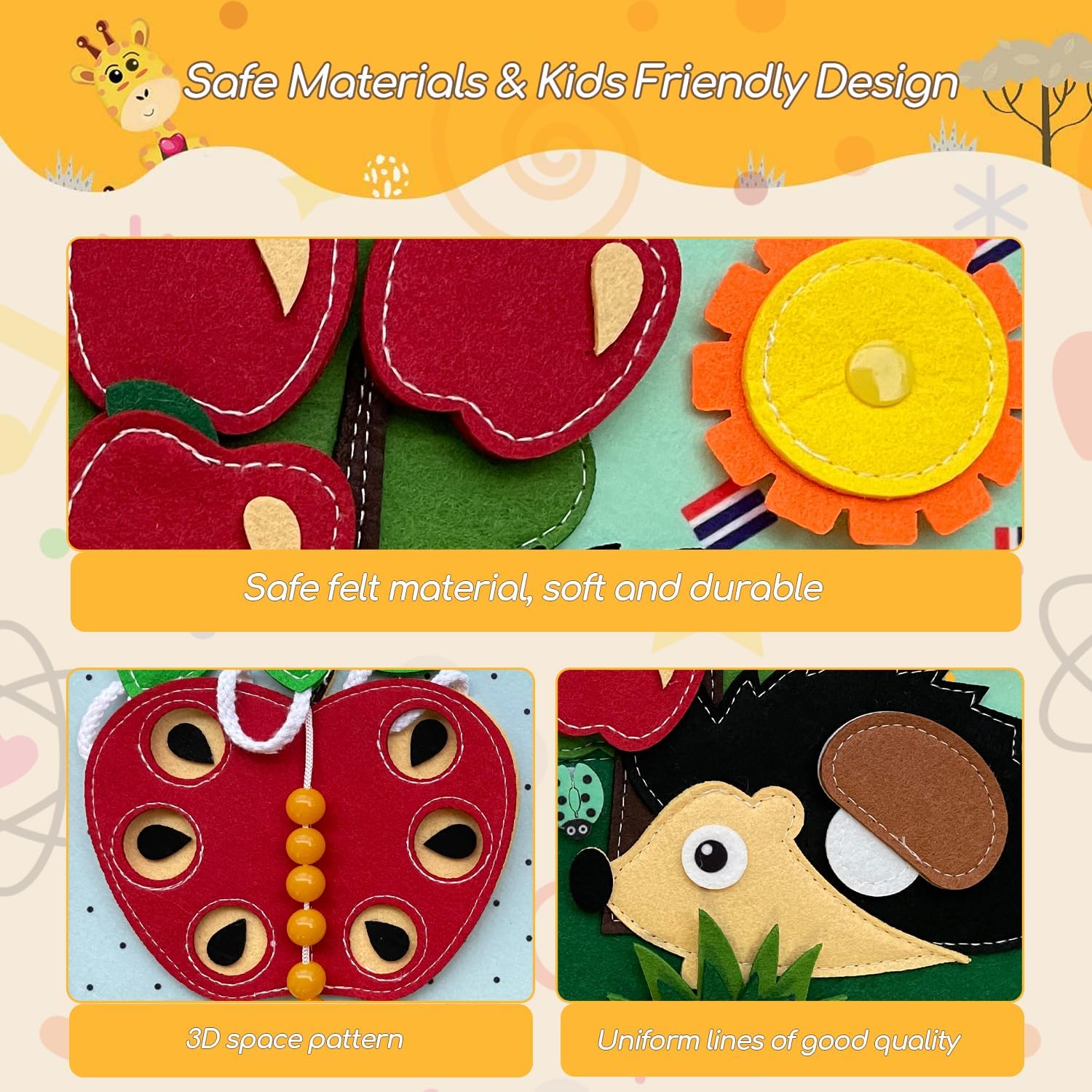 Cobelae Montessori Busy Book for Toddlers 1-3 + Farm Quiet Book Fort Toddlers 1-6,Preschool Learning Activities Educational Sensory Travel Toy for Kids Gifts