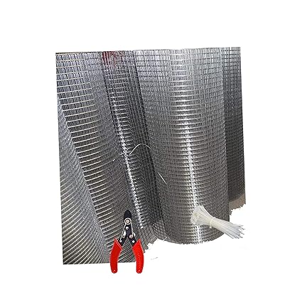UR LITTLE SHOP Welding 100 PVC Wire Tags Garden Fencing Iron Net with 18 Gauge Anti Bird Netting UV Stabilized with Cutter, 3feet/20feet