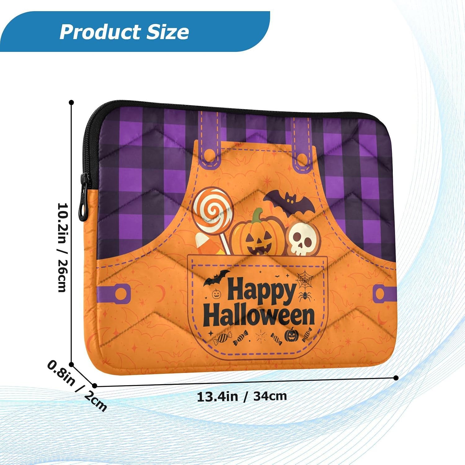 Laptop Case 13.3 inch Happy Halloween Funny 13-13.3 Inch Laptop Sleeve image 3