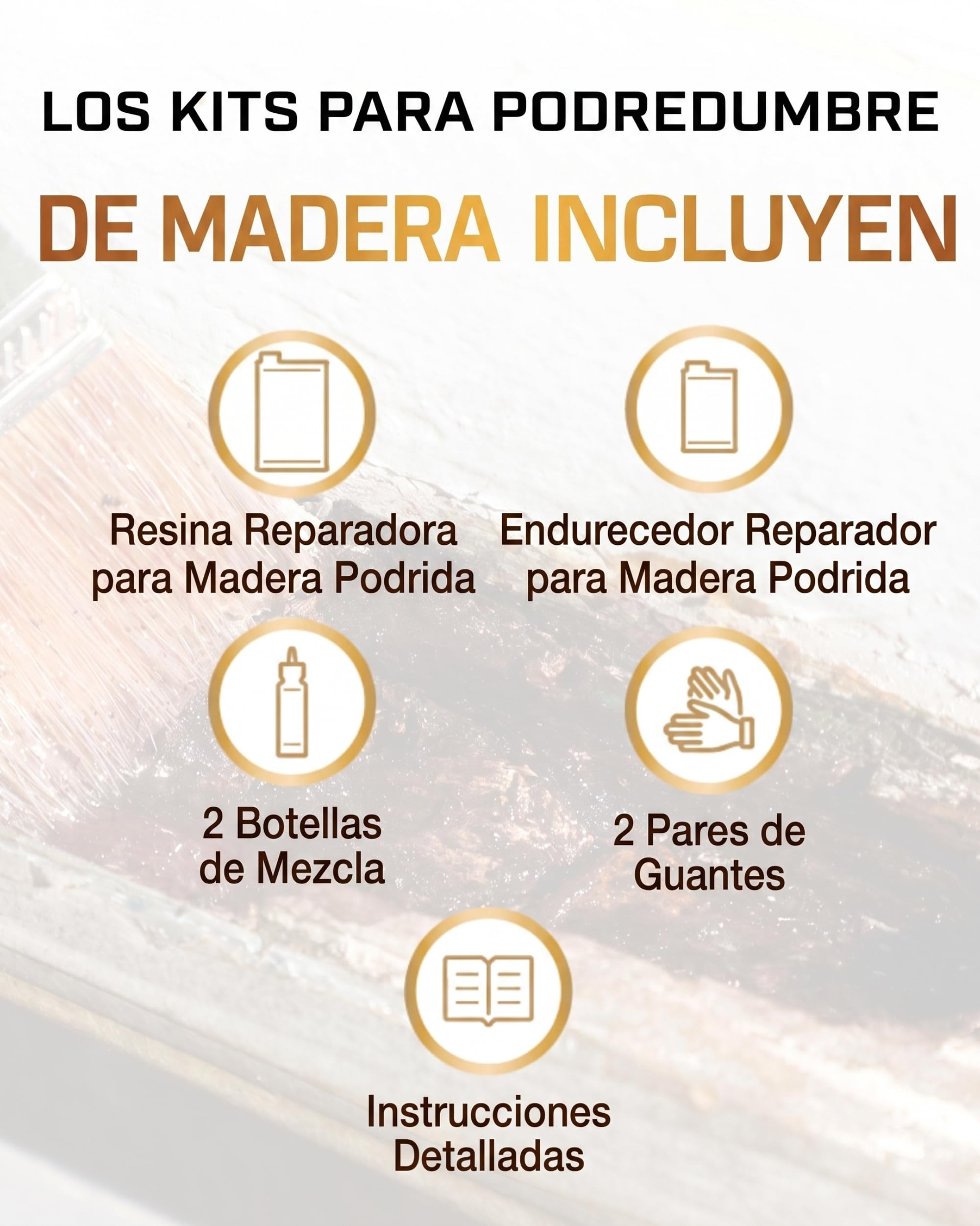 WEST SYSTEM Kit Reparación Madera Podrida - Resina Epoxi Madera - Pequeño