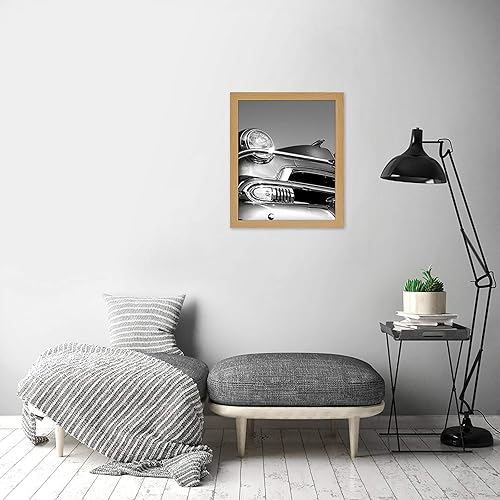 Vista 553 de Americanflat - Marco para póster de 71 x 74 cm con plexiglás pulido, portarretratos negro de madera industrializada, Epic Collection, marco ancho