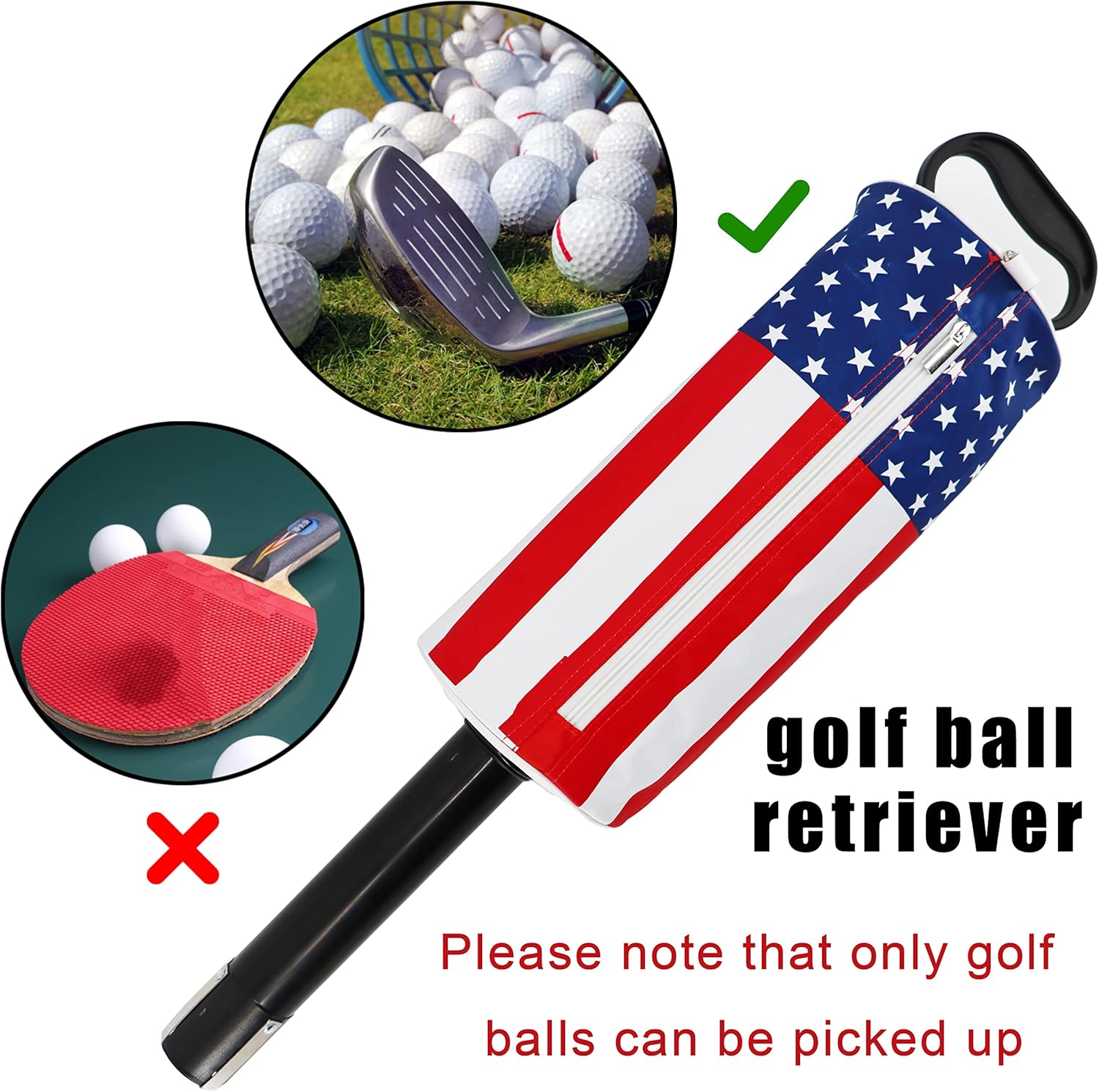 review Golf Ball Retriever Golf Ball Shag Bag, Practice and Range Golf Ball Shagger, Detachable Collector and Portable Pocket Storage Retriever (Holds 70 Balls)