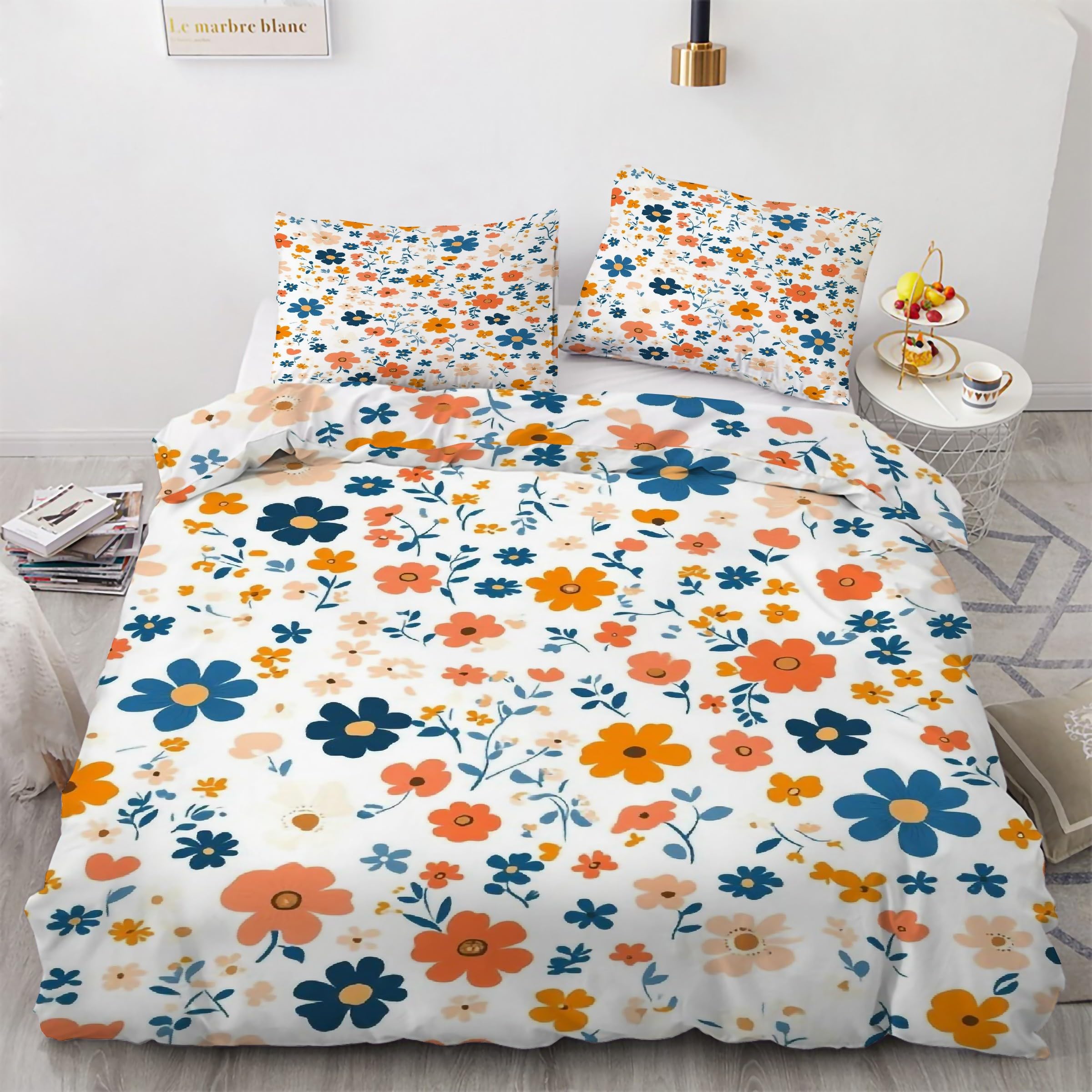Ensemble de literie avec housse de couette 200x200 en microfibre douce et zippée