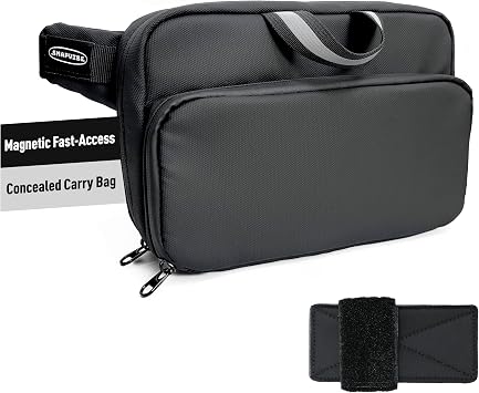 Magnetic Fast-Access Concealed Carry Bag, 10x6.5x3