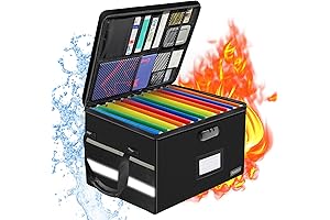 Fire Proof File Organizer: Lockable, Expandable Filing Cabinet for Home & Office