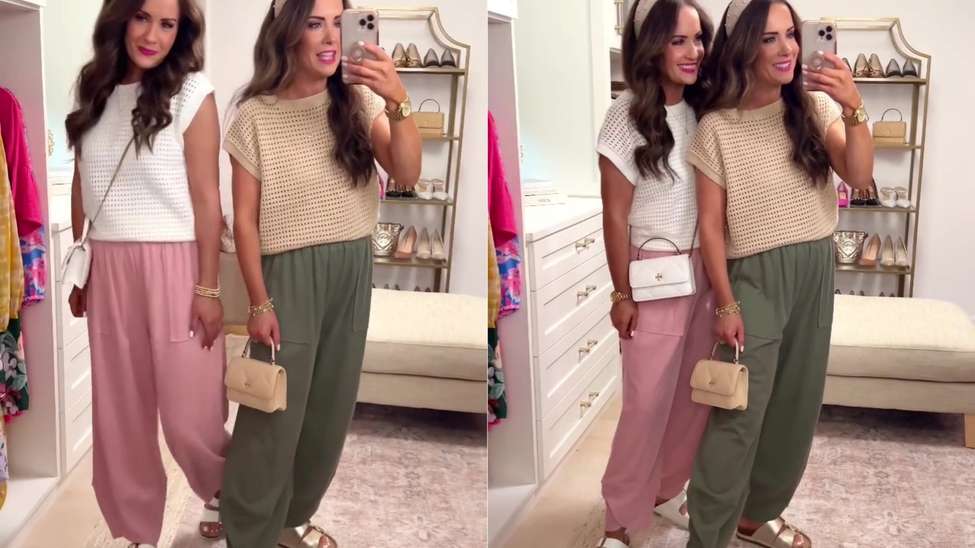 Xiaoxuemeng Womens Baggy Wide Leg Pants Casual Elastic Waisted