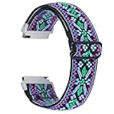 RuenTech Elastic Bands Compatible for Letsfit IW1/AGPTEK LW11/ENOMIR IDW19/TOOBUR IDW16/Fitpolo IDW13 Smart Watch Band, 22mm Stretchy Nylon Loop Wristband for Fitpolo,ENOMIR,Faweio,TOOBUR Smart Watch