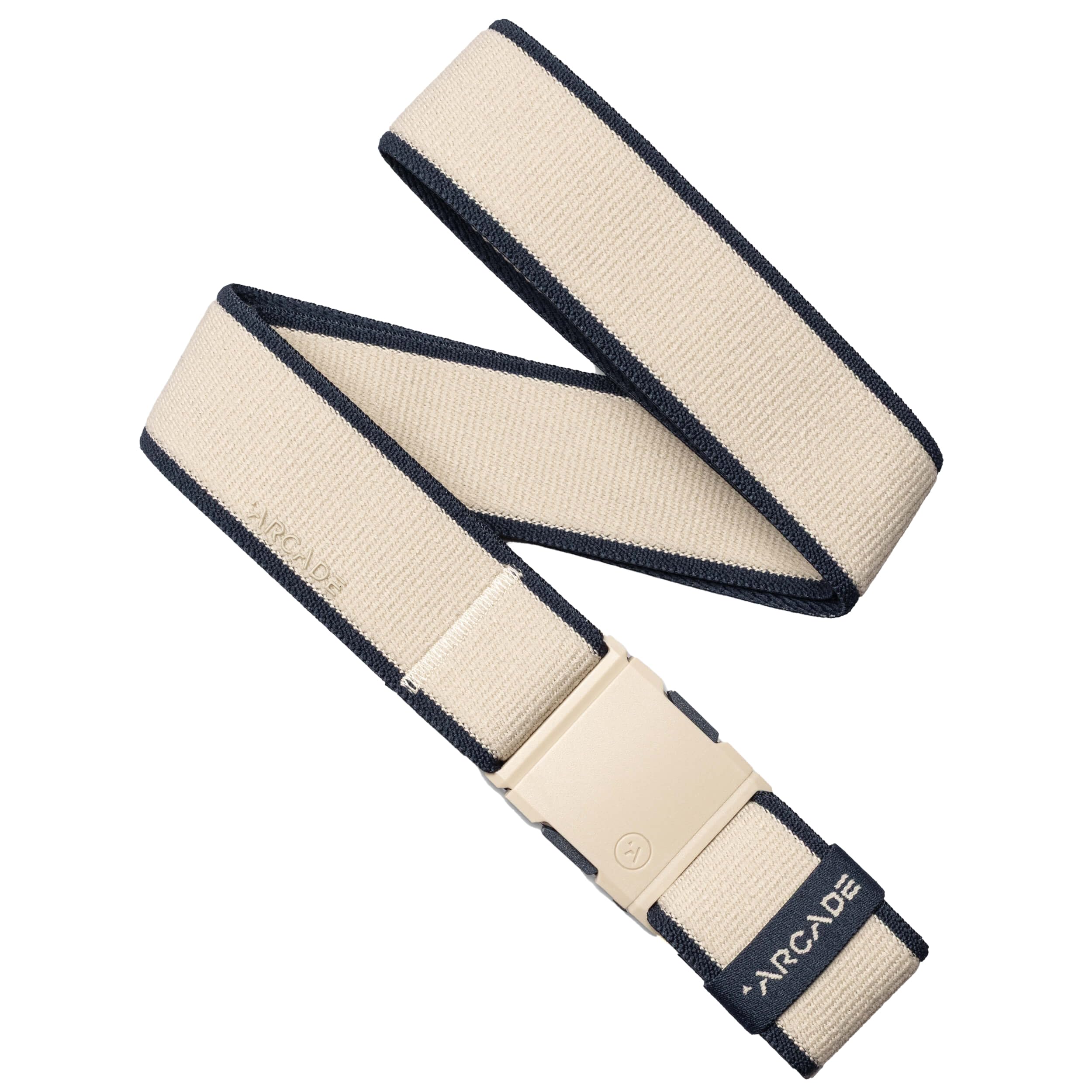 Arcade Unisex Carto - Oatmeal/Navy Blue Belts A2 Adventure Belt: Heavy Duty Stretch, Metal Free Buckle, Standard (Up To 40"); 1.5" Wide