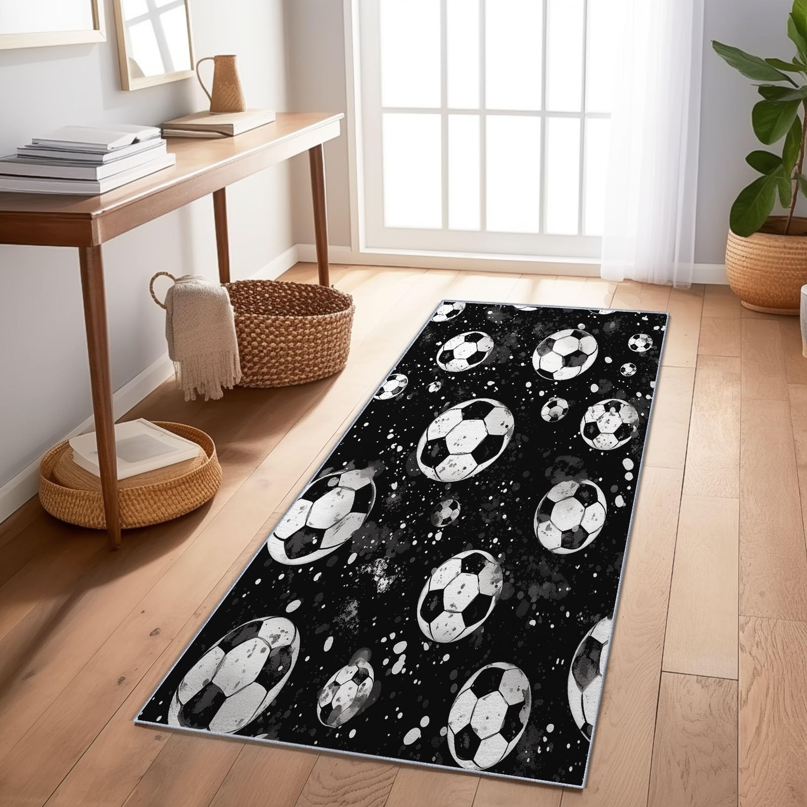 Tapis long antidérapant de 80x200 cm lavable pour sécuriser le couloir