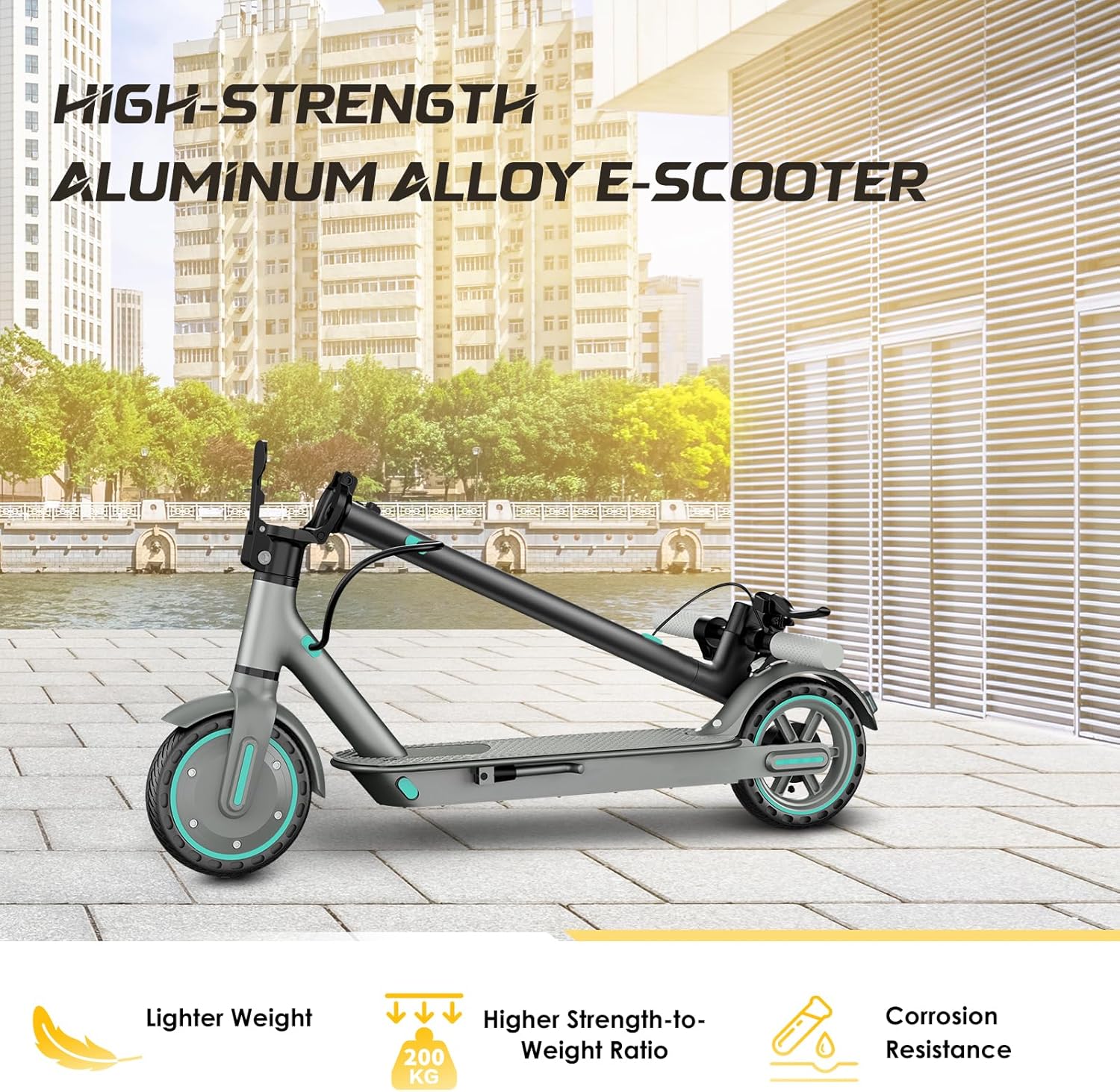 Electric Scooter for Adults, 350W Motor, 19 Mph Max Speed, 21 Miles Range, E-Scooter with 8.5" Honeycomb Tire, Foldable Escooter with Dual Braking System and App Control