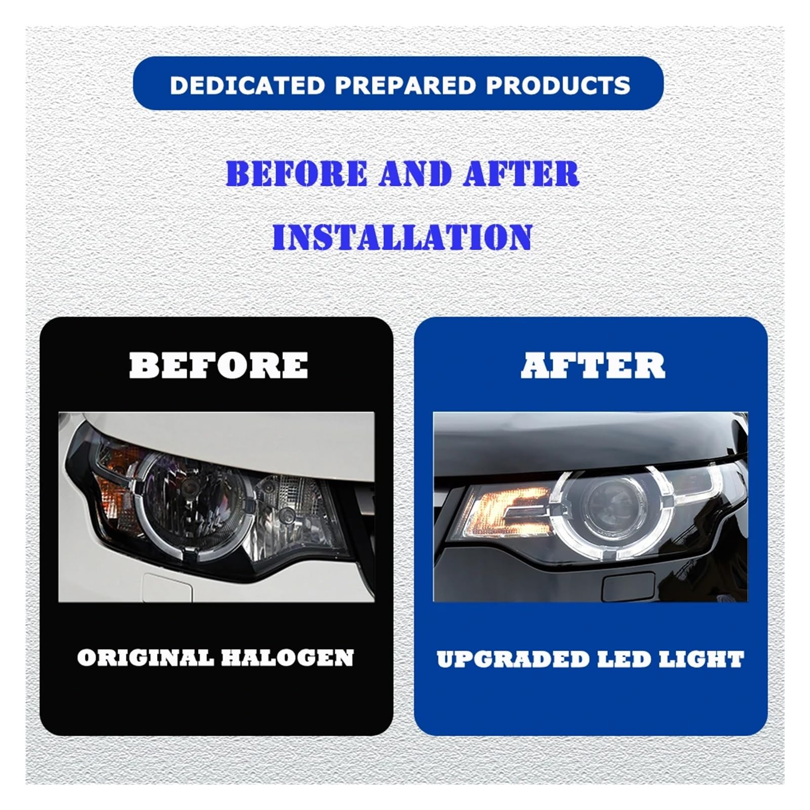 Pasuje do Land Rover Discovery sport 16-19 pełna dioda LED DRL reflektor samochodowy montaż sygnału akcesoria samochodowe zmodyfikowana lampa reflektory LED(LEFT STEERING WHEEL_2PCS)