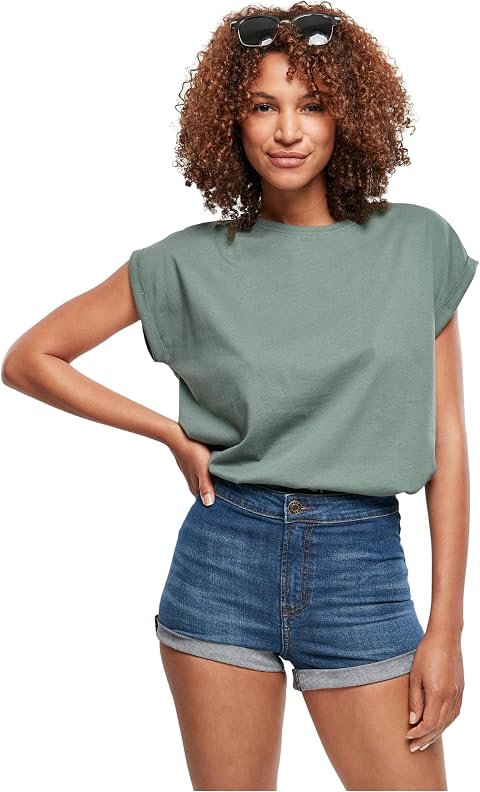 Urban Classics Ladies Extended Shoulder Tee Frauen T-Shirt lila