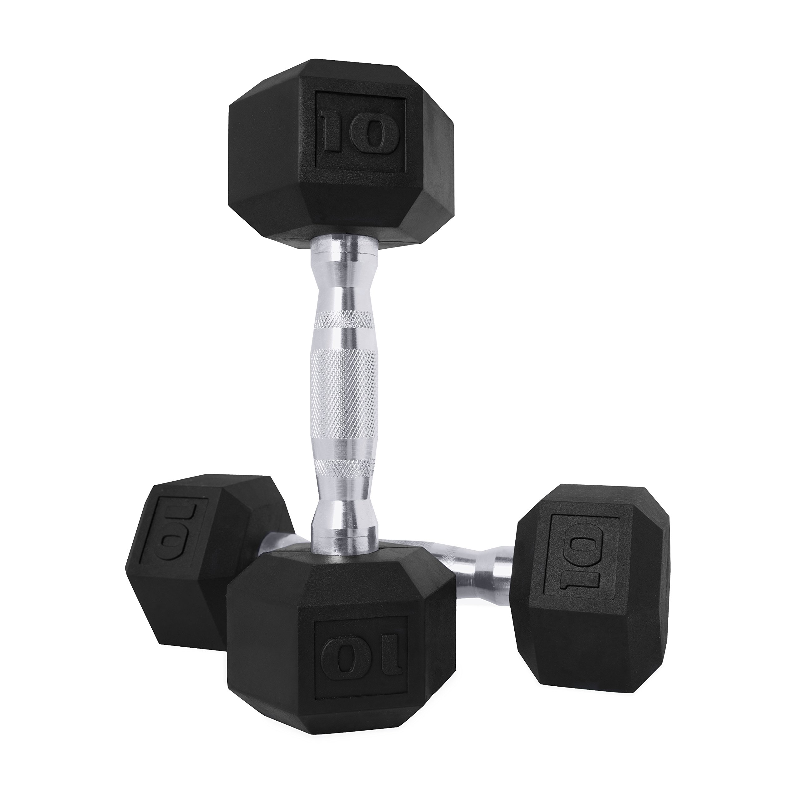 Cap Barbell 10 lb Pair of Coated Hex Dumbbells (Set of 2)