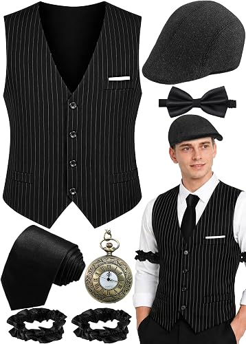 1920s Mens Costume,Roaring 20s Costumes for Men Halloween Costumes