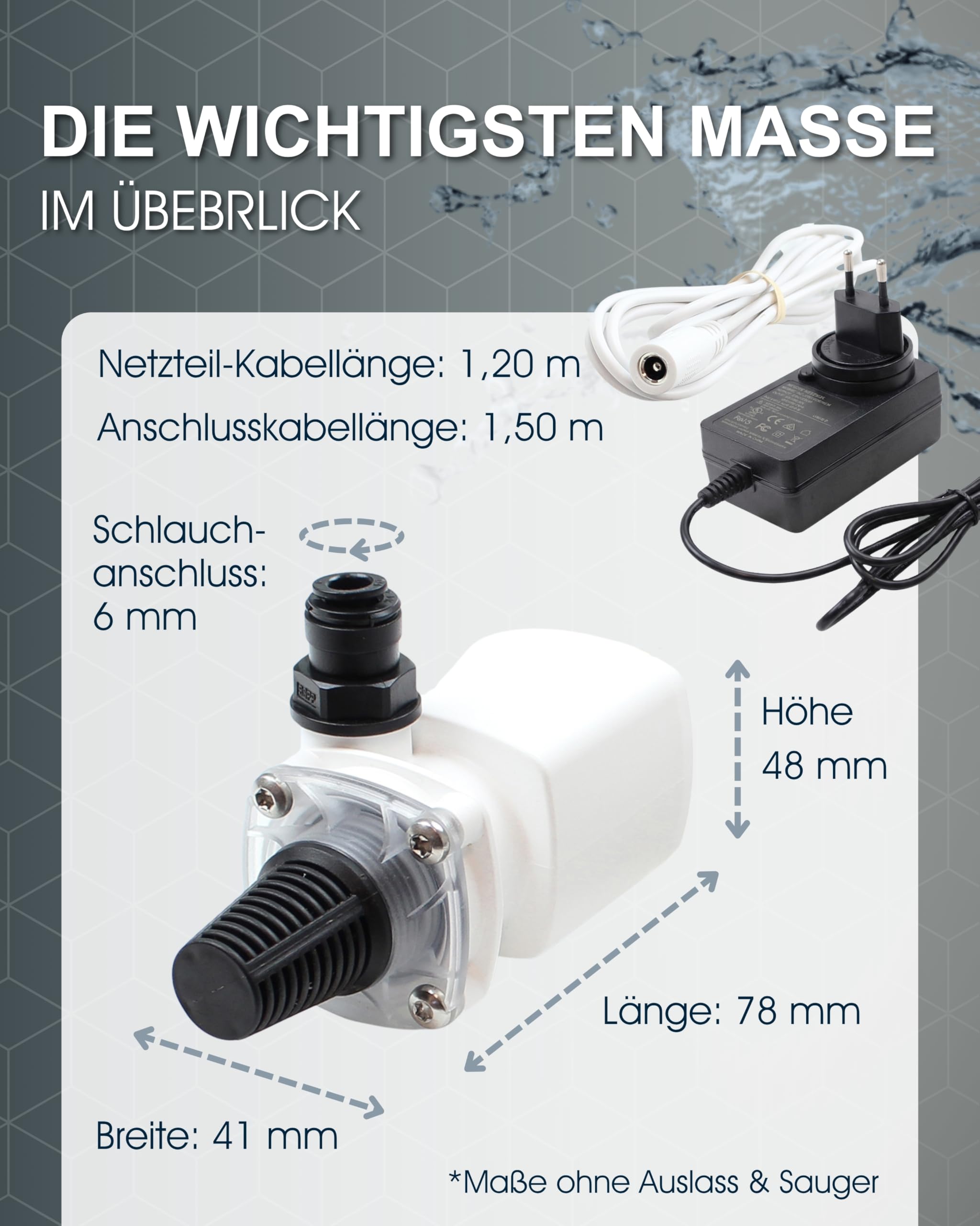 TUNZE Turbelle High Jet 5030 I universelle Wasserpumpe I Druckstarke Zentrifugalpumpe inkl. Netzteil I geräuscharme Pumpe für Meerwasseraquarien I Zubehör für Aquarien