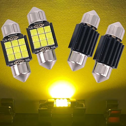 Miniatura 10 de SOCAL-LED 4 bombillas LED de 1.220 in Festoon Canbus Super Bright 3030 Chipset interior del coche luz de cúpula DE3175 luz de mapa, verde