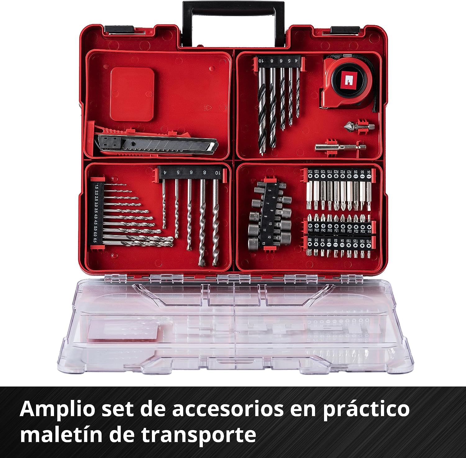 Einhell taladro atornillador percutor con batería TE-CD 18/40 Li-i +64 Power X-Change (iones de litio, 18 V, 40 Nm, electr. velocidad, máx. 24000 rpm, incl. 2x 2,0 Ah baterías, cargador y accesorios)