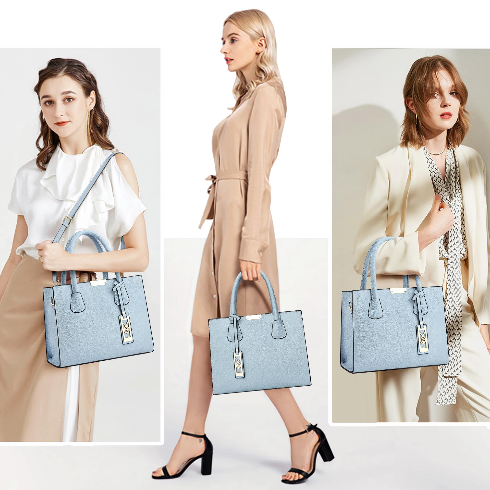 CHICAROUSAL Crossbody Purses and Handbags for Women PU Leather Tote Shoulder Bags Top Handle Satchel