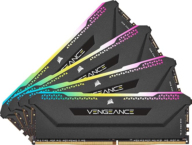 Corsair Vengeance RGB Pro SL 128GB (4x32GB) DDR4 3200 (PC4-25600) C16 1.35V Desktop Memory - Black - 3200 MHz - 128GB (4x32GB) - Black