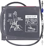 Alcarefam Extra Large Blood Pressure Cuff, 22-66cm XXL Cuff for Big Arms, Replacement Adult Cuff Compatible with Omron BP Monitors, 7 Connectors
